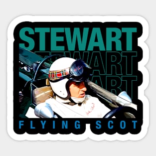 Jackie Stewart Flying Scot Legend Sticker